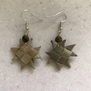 Lauhala star earrings